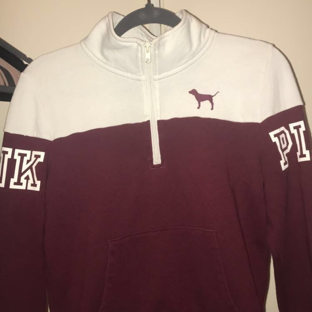 Pink Victoria Secret zip up hoodie